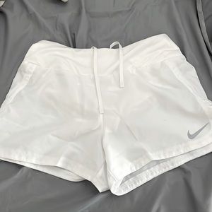 white nike shorts